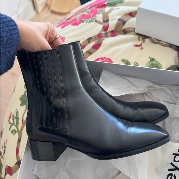 NEW Aeyde Neil Calfskin Leather Boots Black 41 - Picture 6 of 12